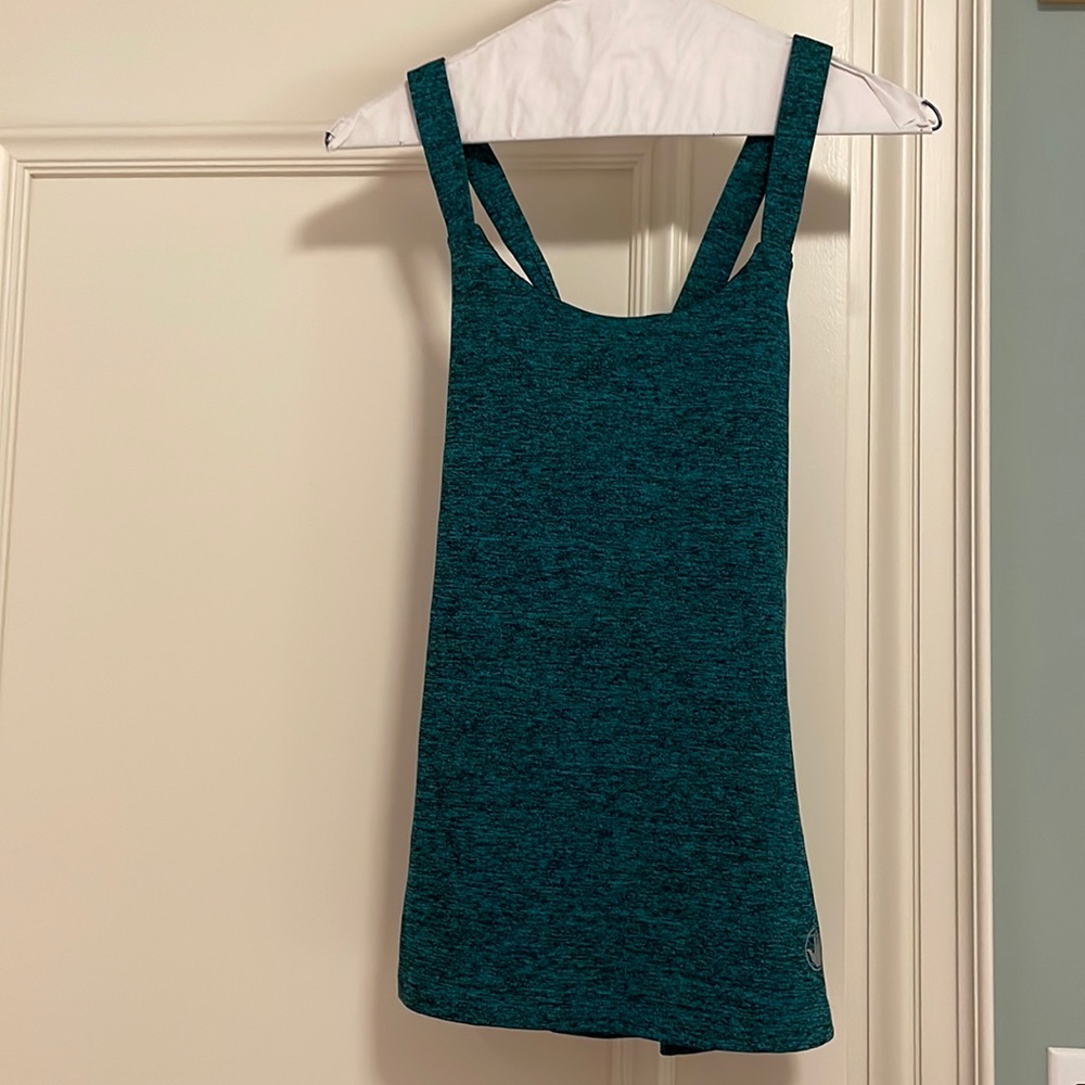 Emerald Body Glove cross back althetic tank top.